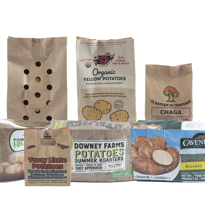 produce in consumer paper bag 